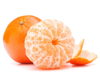 Peeled tangerine or mandarin fruit