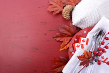 Red And White Theme Thanksgiving Background.