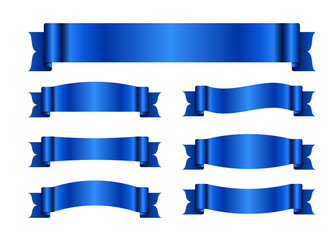 ribbon banners set. sign blank for promotion, web, advertising text etc. collection retro scrolls de