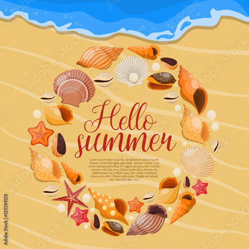 Summer Sea Shells Poster