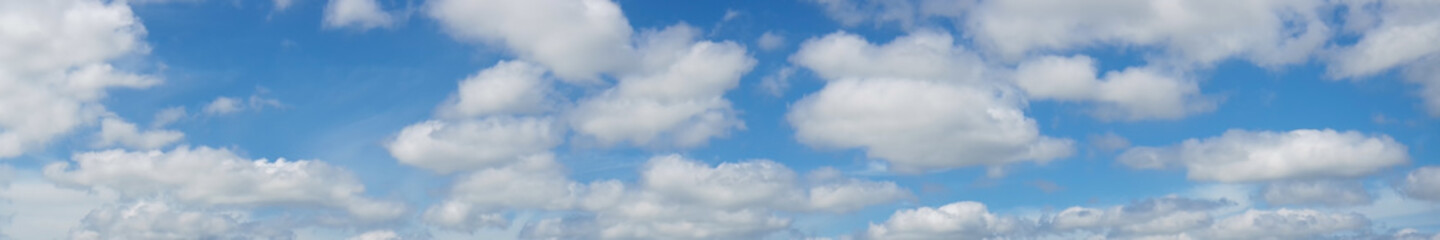Wall Mural - Beautiful sky panorama, cloudscape over horizon. 