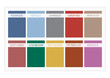 Fall Colors for 2016. Pantone, Colors of the Year, Palette Fashion Colors. with Name. Vector Illustretion