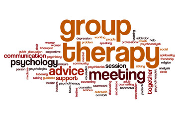 Canvas Print - Group therapy word cloud