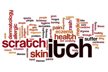 Wall Mural - Itch word cloud