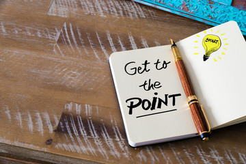 written text get to the point