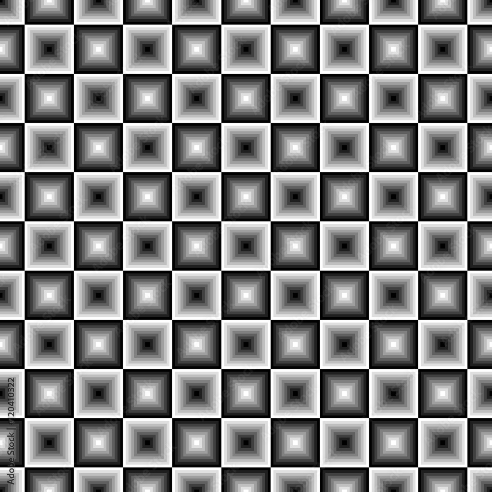 geometric square seamless pattern.Fashion graphic design.Vector illustration. Background design.Optical illusion 3D.Modern stylish abstract texture. Template for print, textile,wrapping and decoration