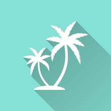 Palm Tree - Vector Icon.