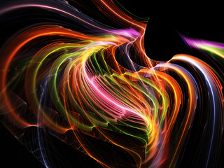 Poster - Unreal color fractal on a black