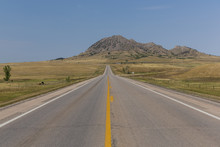 Bear Butte Highway / A Highway Leading To A Butte.