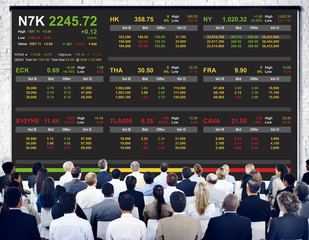 Wall Mural - Stock Exchange Trading Forex Finance Graphic Concept