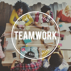 Wall Mural - Team Building Collaboration Connection Corporate Teamwork Concep