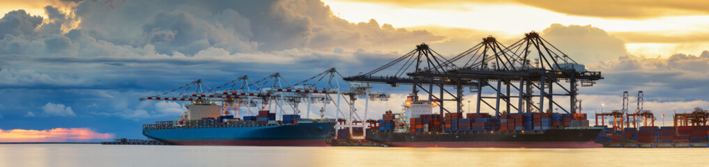 Wall Mural - Container Cargo freight ship