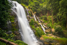 Wachirathan Waterfalls Is The Second Major Waterfall On The Way Up Doi Inthanon National Park This One Is An Impressive And Powerful Waterfall Of Chiangmai Province Of Thailand.