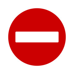 Wall Mural - no entry or do not enter restricted area sign / icon for apps and websites