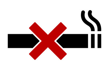 Poster - Modern no smoking sign / symbol flat icon for websites and print