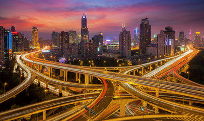 Wall Mural - shanghai elevated road junction