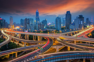 Wall Mural - shanghai elevated road junction