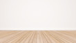 Oak wood floor with white wall