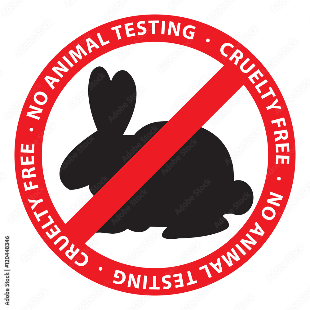 NO ANIMAL TESTING CRUELTY FREE PICTOGRAM Stock Vector | Adobe Stock