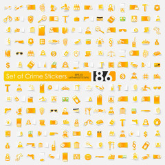 Wall Mural - Set of crime stickers