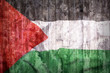 Grunge style of Palestine flag on a brick wall