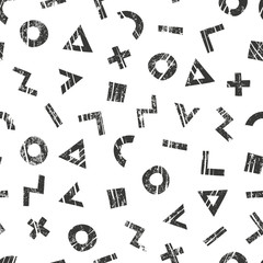 Wall Mural - seamless abstract background with different simple shapes.