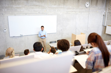 group of students and teacher at lecture
