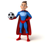 Fototapeta  - Fun superhero - 3D Illustration