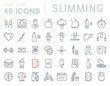 © M.Style - Set Vector Flat Line Icons Slimming