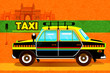 Indian Taxi representing colorful India