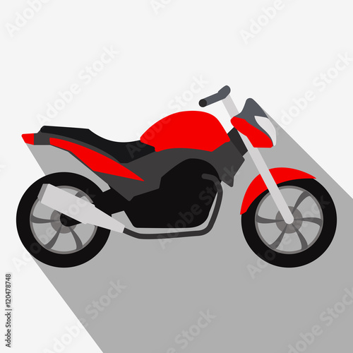 Motorcycle icon or sign. Bike Vector illustration Poster