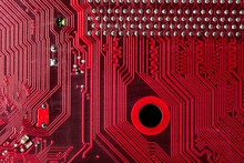 Red Computer Chip