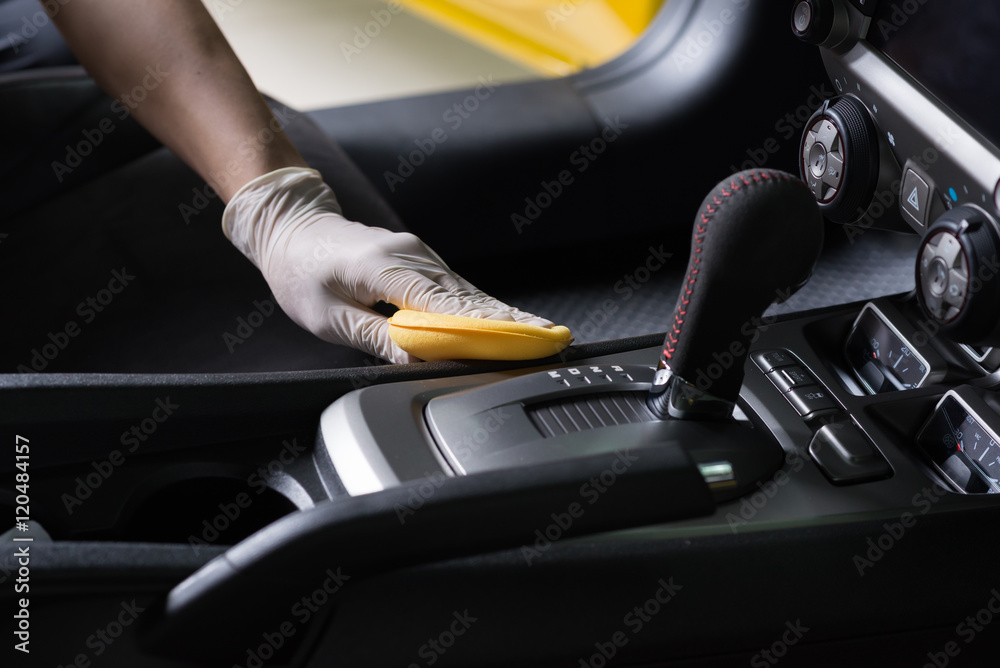 Car Detailing Series Cleaning Car Interior Foto Poster