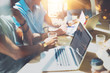 © SFIO CRACHO - Startup Diversity Teamwork Brainstorming Meeting Concept.Business Team Coworker Global Sharing Economy Laptop.People Working Planning Start Up.Group Young Mans Looking Report Notebook Studio