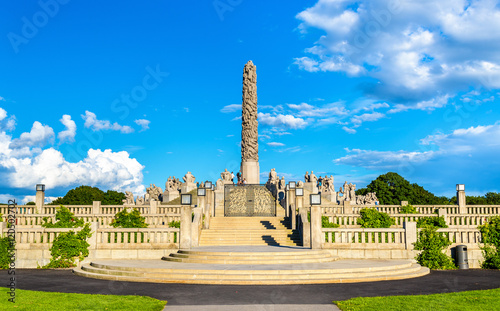 The Monolith sculpture in Frogner Park - Oslo Canvas Print