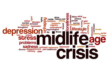 Poster - Midlife crisis word cloud