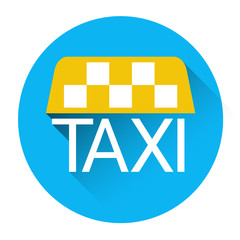 Poster - taxi service icon book car application button