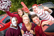 Tailgating: Group Of College Students Excited For Football Game