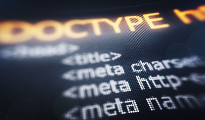 Code, HTML web programming  background