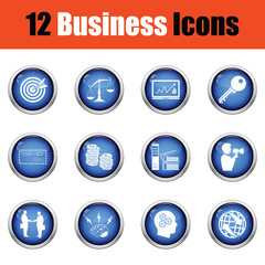 Sticker - Business icon set.