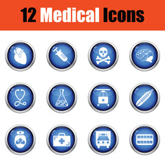 Sticker - Medical icon set.