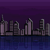 Fototapeta Do pokoju - Illustration of pixel city