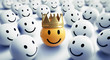 © peterschreiber.media - Gelber Smiley mit Krone 1