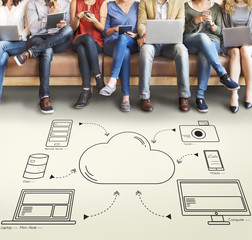 Poster - Cloud Transfer Data Connection Network Concept