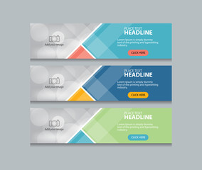 abstract web banner design template