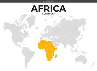  Africa continent Location Map
