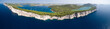 Panoramic view of Telascica cliffs in National park Kornati, Adriatic sea in Croatia