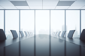 Dark conference table