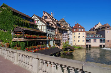 Canvas Print - Strassburg im Elsass, Petite France - Strasbourg Petite France in  Alsace