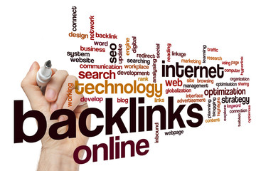 Sticker - Backlinks word cloud concept